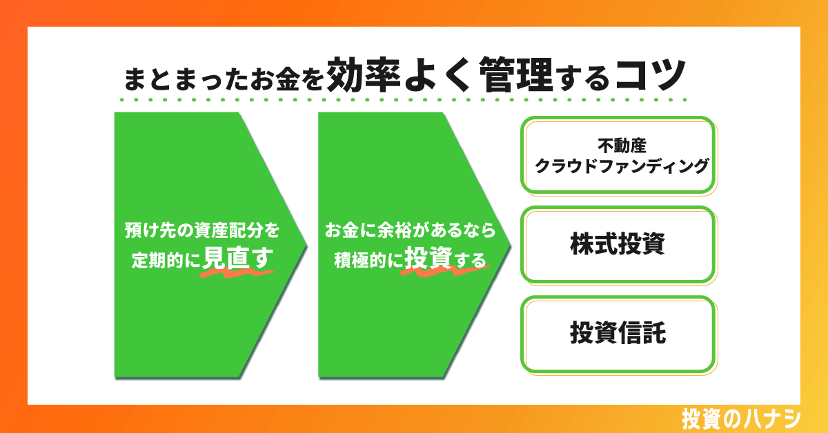 まとまったお金を安全に効率よく管理するコツ